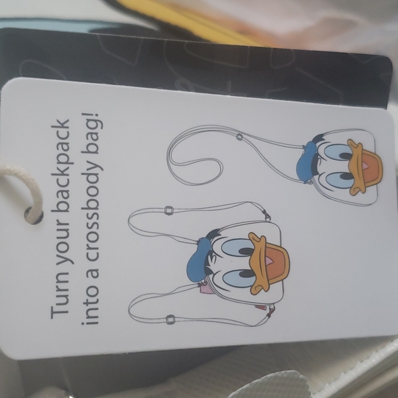 NWT Loungefly Disney Donald Daisy Duck REVERSIBLE mini backpack double sided bag - Picture 5 of 5